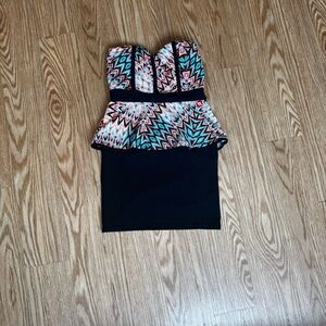 Love Multicolor Patterned Fabric